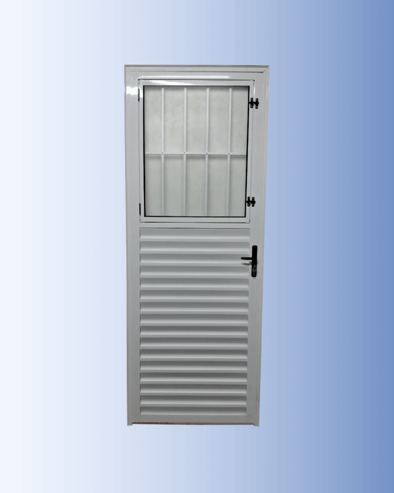 Porta Social 2,10x0,80 Alumínio Branca linha25