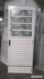 Porta Basculante 2,10x0,80 Alumínio branca linha 25