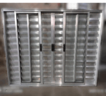 Veneziana 06 folhas 1,00 x 1,00 Alumínio Brilhante L18 Sem Grade