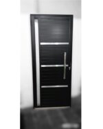 Porta Lambril 210x90 Preta L25 com visor lateral